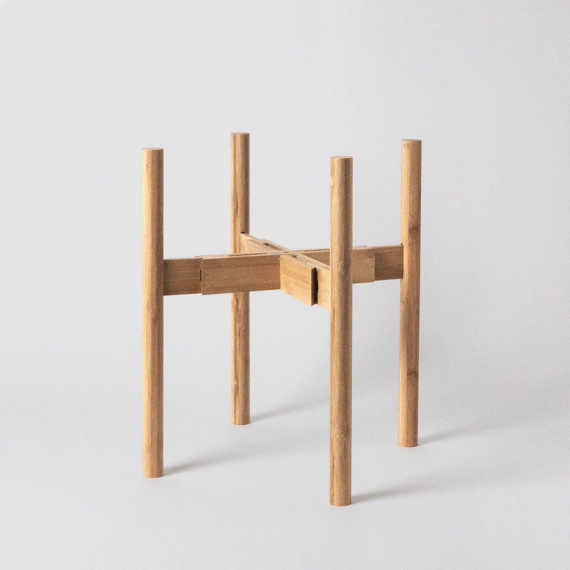 Kanso Designs Adjustable Dark Bamboo Plant Stand - Thumbnail 2