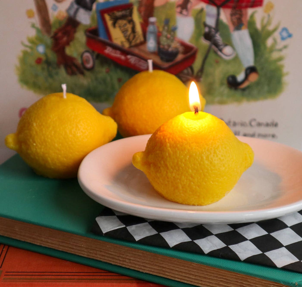 Lemon Candle / Lemon Shaped Scented Food Candle