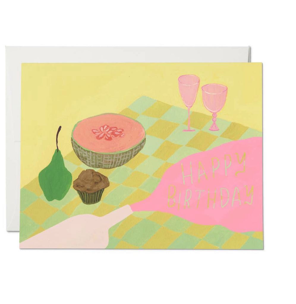 Spilled Wine birthday card