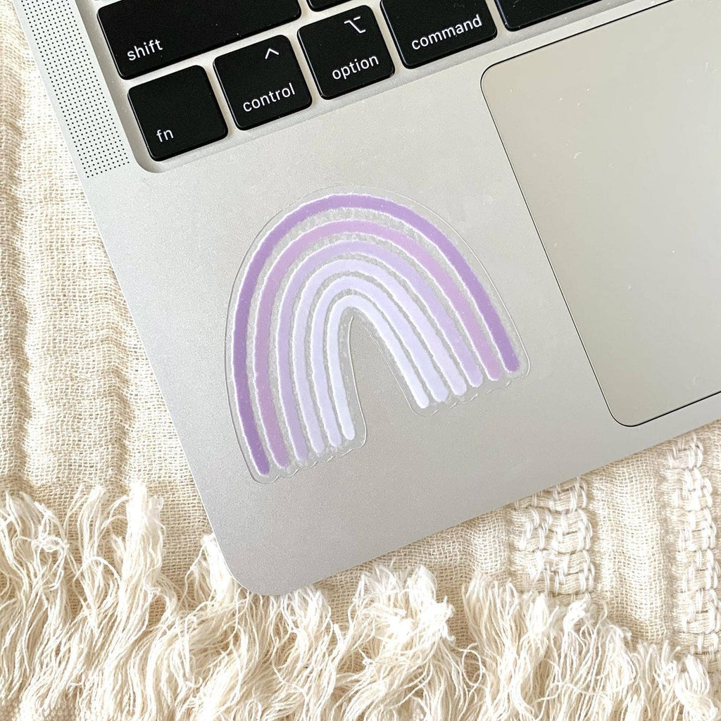 Elyse Breanne Design - Clear Purple Rainbow Sticker, 2.5x2.5in.