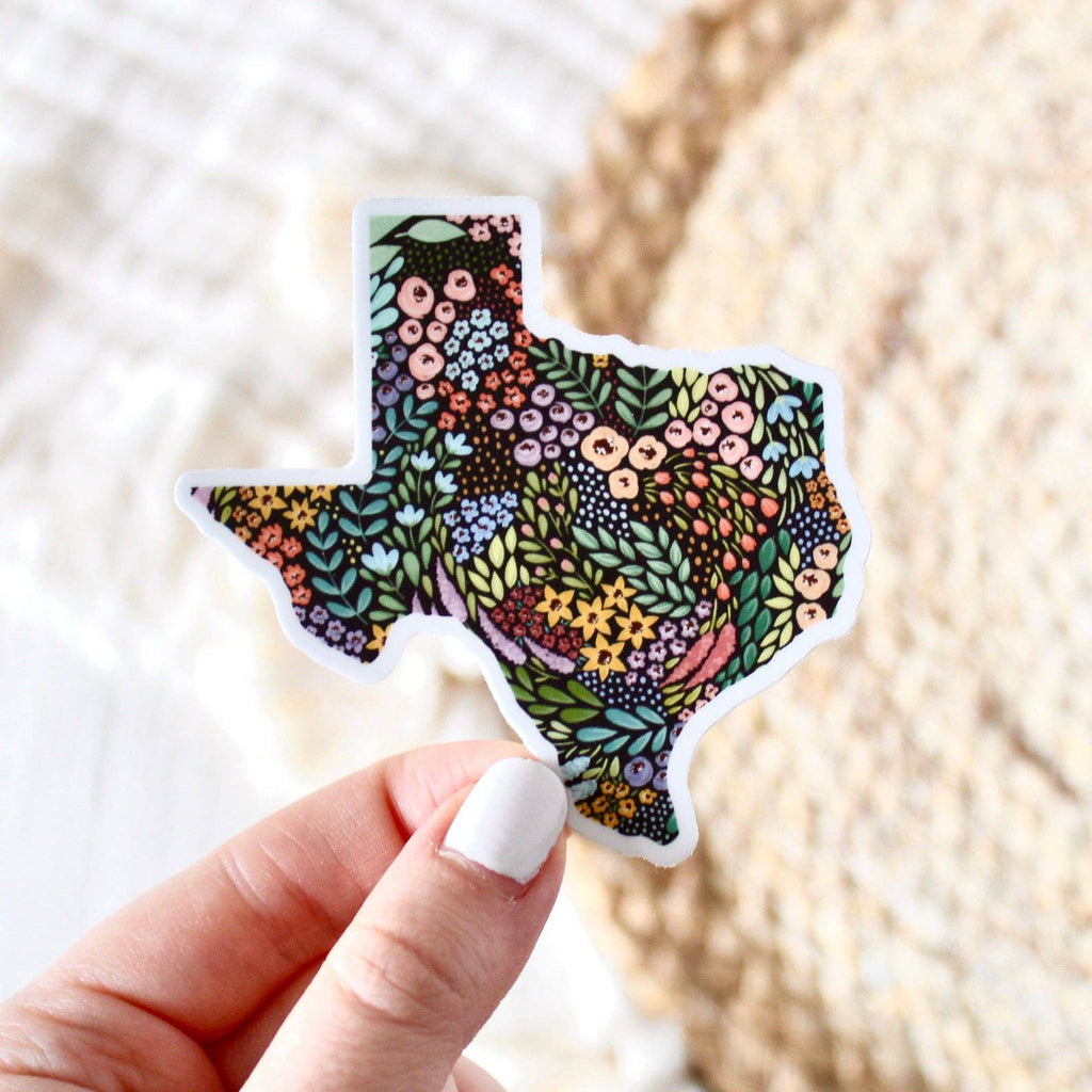Elyse Breanne Design - Texas State Floral Sticker 3x3in.