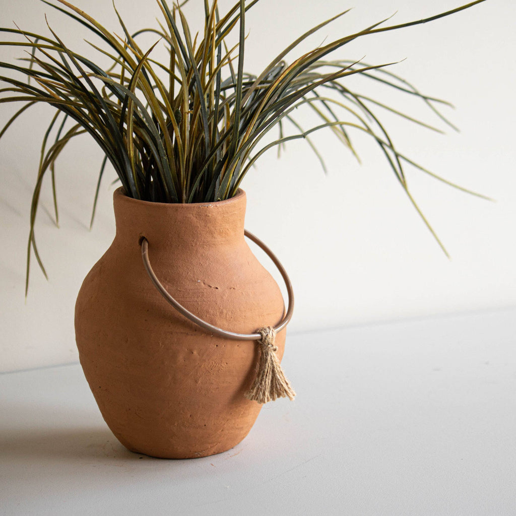 Foreside Home & Garden - Deco Tassel Terracotta Vase