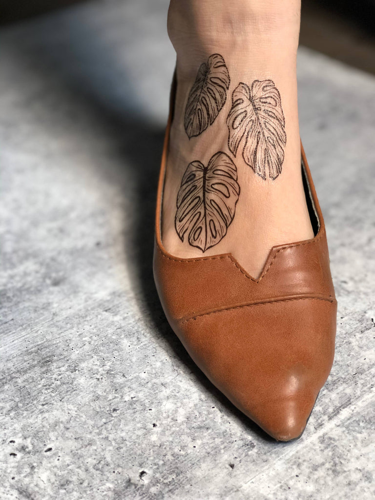 monstera deliciosa tattoo Monstera Leaves Temporary Tattoo