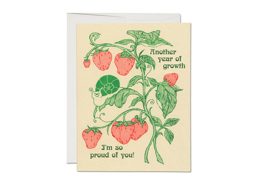 Another Year of Growth birthday greeting card