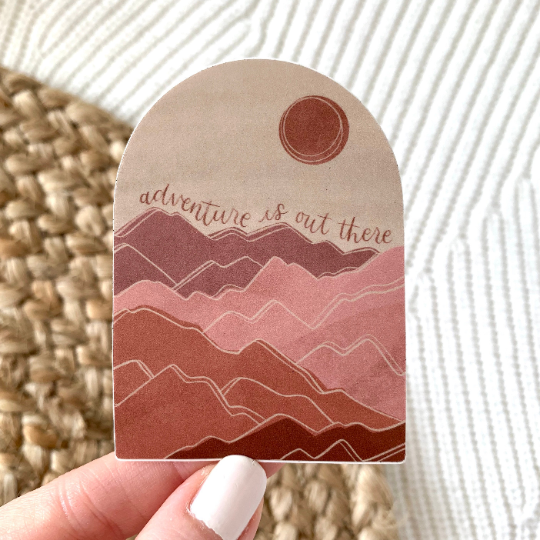 Elyse Breanne Design - Adventure is Out There Sticker, 3x3 in.