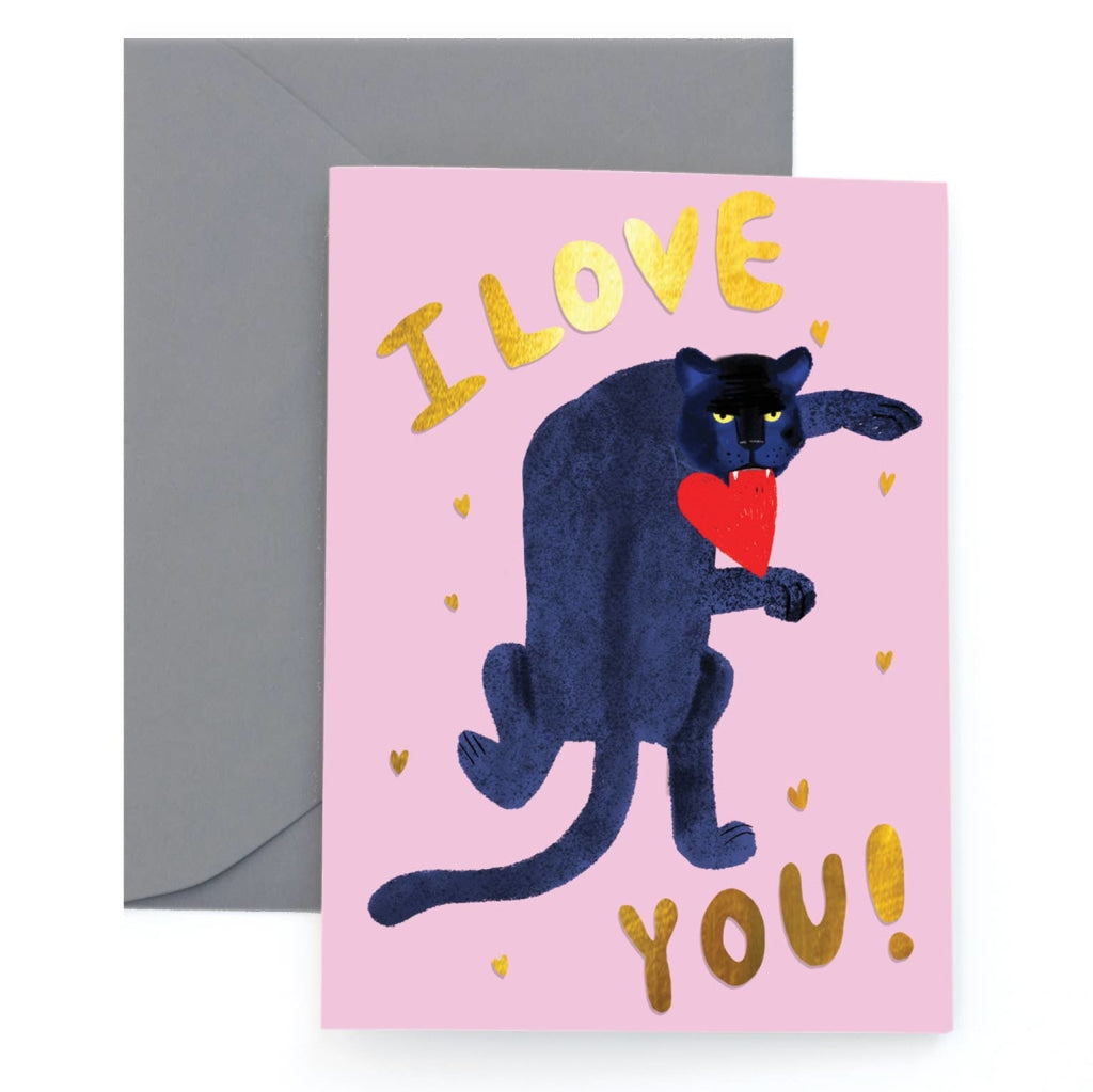 Carolyn Suzuki - BIG CAT LOVE - Love Card | Plant Party