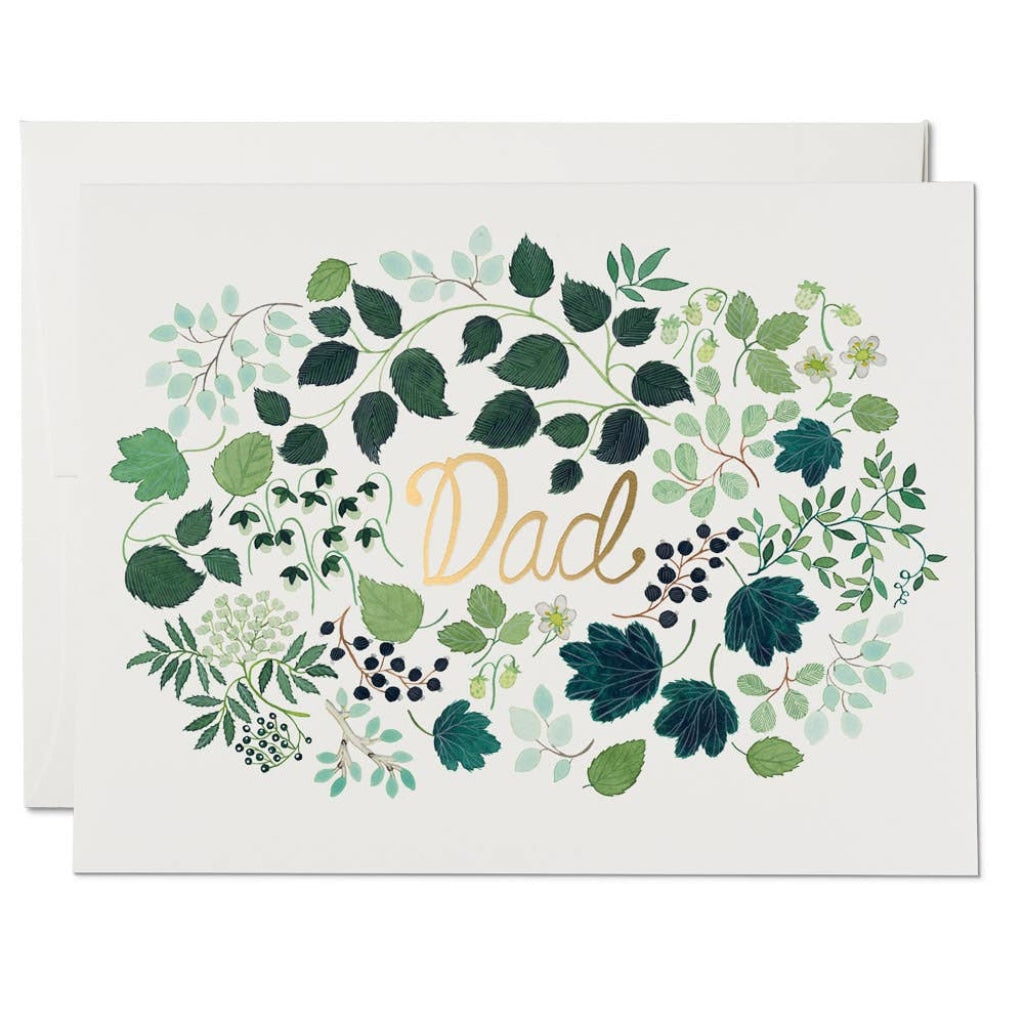 Dad - Green Floral Burst Cards