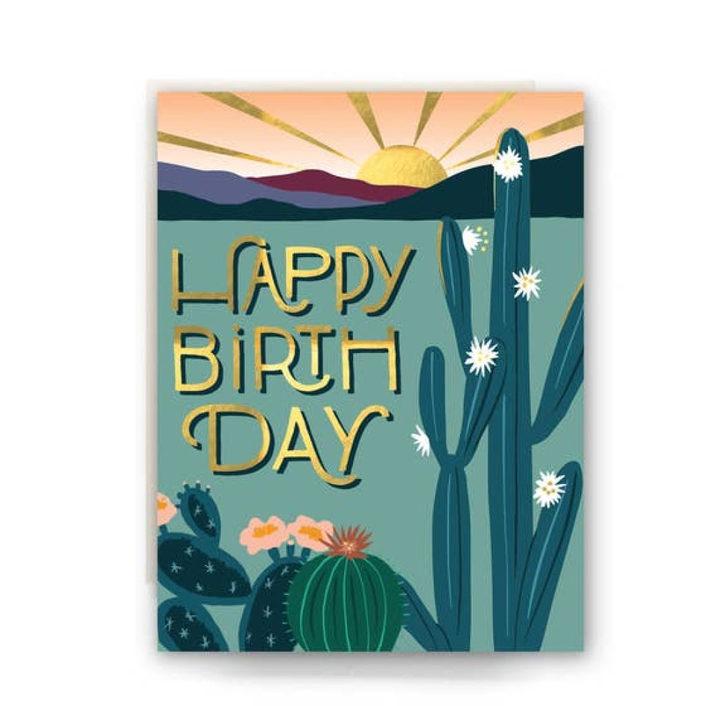 Desert Morning Birthday Card Cards