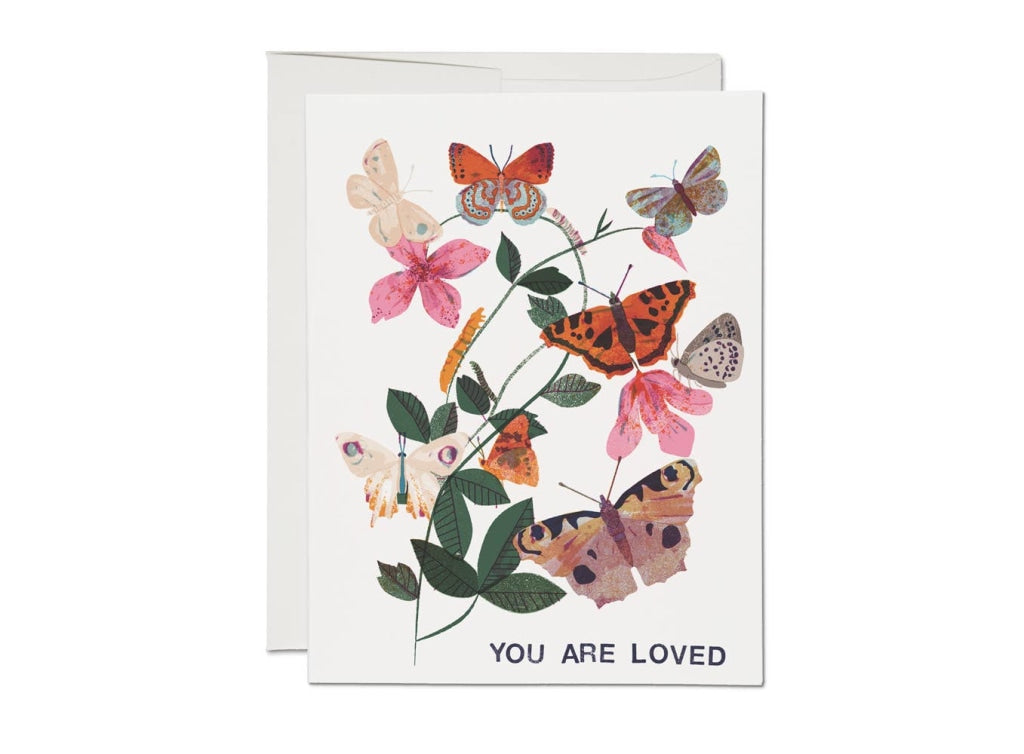 Red Cap Cards - Flutter Love Greeting Card