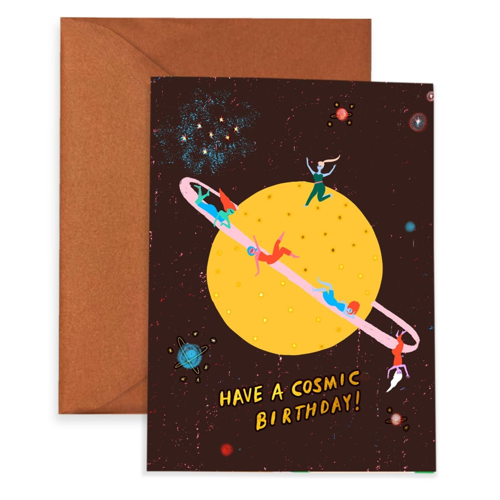 Have A Cosmic Burthday - Foil Greeting Card Birthday Cards
