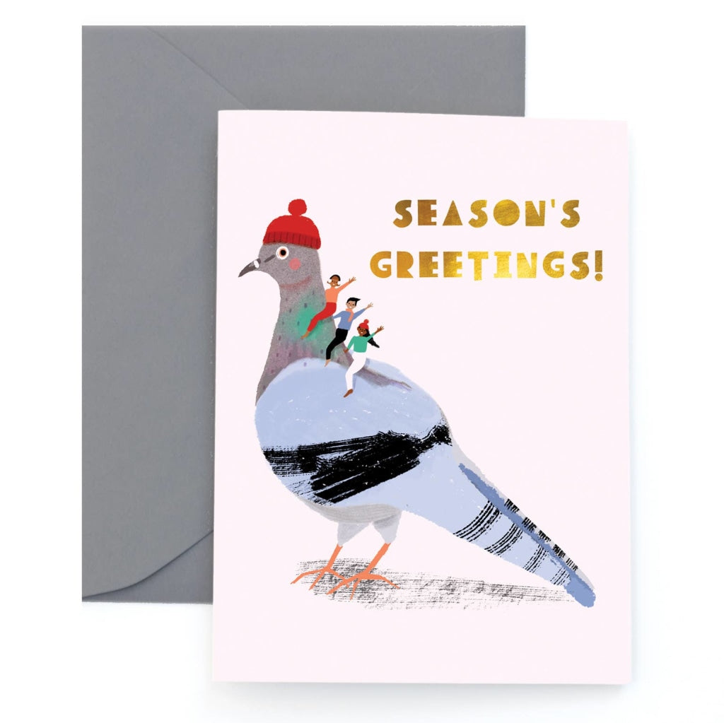 Seasons Greetings Pigeon - Holiday Card Cards