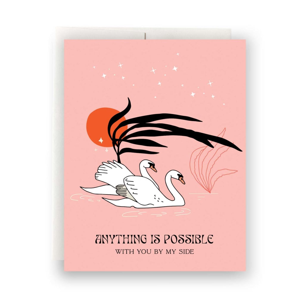 Swans Love Greeting Card