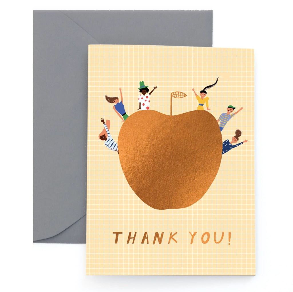Thank You! An Apple A Day - Foil Greeting Card